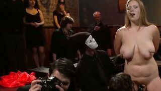 Cassandra Calogera & Sierra Skye Rope Bound Public Tit Lifting Bar Gangbang