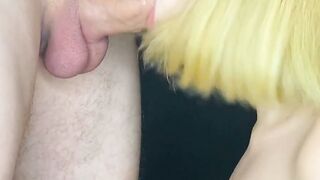 Amateur Teen Sucks Cock Deepthroat POV Cumshot on Pussy