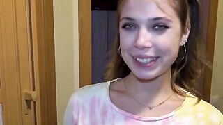 POV Wife Deepthroats Cock Then Takes Creampie In Tight Pussy