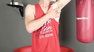 Athletic Teen Twink Jerks Off & Fingers Ass In Gym