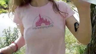 Amateur Asian BBW Raw Dogged In Forest With Deep Creampie