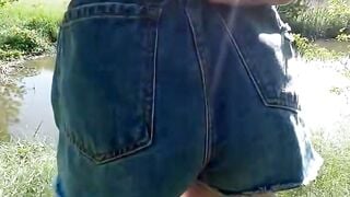 Amateur Asian BBW Raw Dogged In Forest With Deep Creampie