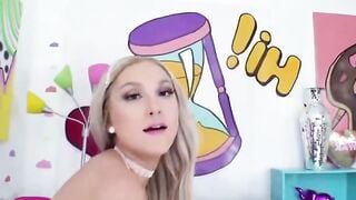 Busty Blonde Skylar Vox Rides Cock Covered In Whip Cream