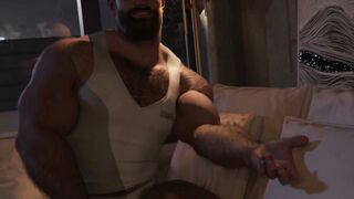 Hairy Bear Daddy Pounds Young Twink Ass In Bed