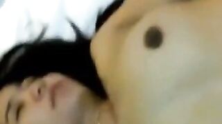 Thai Amateur Sucks Big Cock On Bed