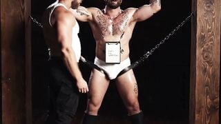 Gunnar Chained & Gagged for Brogan's Hardcore Muscle Worship and Anal Edging