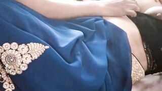 Desi Wife Caught Raw: Hairy Pussy Creampie on Gold Bedding
