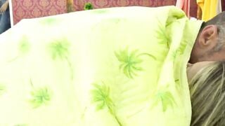 Blonde Stepdaughter Sucks Cock Then Gets Fucked on Bed