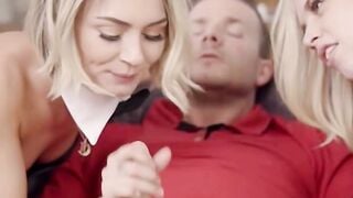 Blonde Stepsis Sucks Cock & Takes Teen Anal Creampie POV