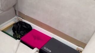 Trapped Stepmom Sucks Stepson's Big Cock And Swallows Cum