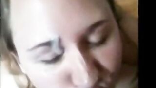 Amateur Redhead Sucks Cock & Takes Intense Facial Cumshot Compilation