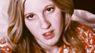 Vintage Amateur Blonde Sucks Cock in Hairy Homemade Sex Tape