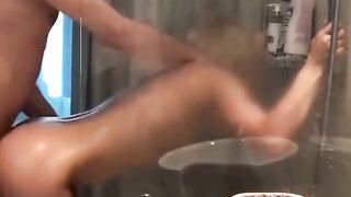 Swedish Amateur MILF Sucks Cock And Fucks In Shower