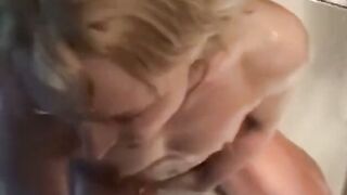 Swedish Amateur MILF Sucks Cock And Fucks In Shower