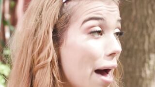 Lilith Grace Deepthroats Charles Dera's Massive Cock Before Squirting On Bed