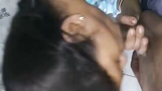 Indian Bhabhi Deepthroats Devar's Thick Cock On Bedroom Floor
