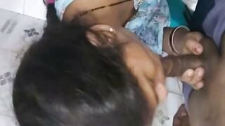 Indian Bhabhi Deepthroats Devar's Thick Cock On Bedroom Floor