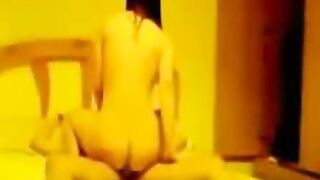 French Amateur Brunette Sucks Cock and Takes Deep Throat on Webcam