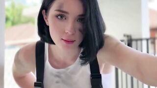 POV Rough Fuck & Deepthroat Facial With Natural Boob Mechanic