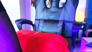 Tatted Sissy Fucks Herself With Thick Black Plug