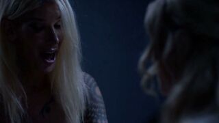Tattooed Shemale Deepthroats Emma Rosie in Dark Room