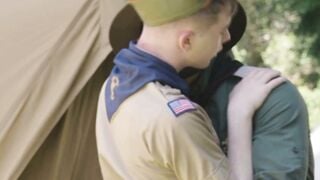 Adam Snow Deepthroats Scout Uniform Big Dick Outdoor Bareback Anal Sex