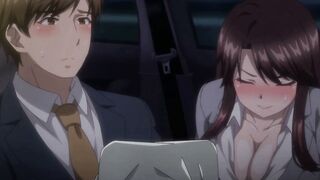 Hentai Office Suit MILF Fucked Rough in Car Seat
