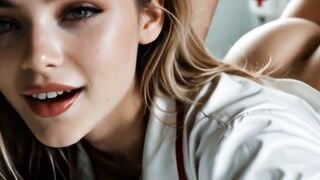 Busty Blonde Schoolgirl Deepthroats Cock in Hardcore Anime Sex Scenes