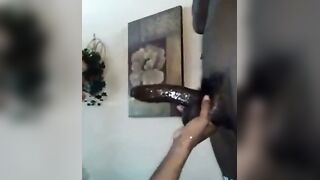 Ebony Amateur Deepthroat Sucks Cock Sloppy Blowjob
