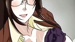Glasses MILF Sucks Cock & Gets Doggy Style Cream Pie
