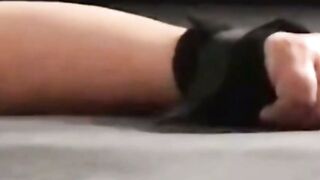 Tied Up Fat Sub Mickey Gets Deep Anal Training On The Bed