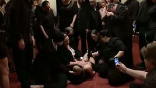Jessie Cox Public Castle Tape Bondage Gangbang Anal Spanking