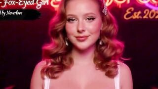 AI Girl in Red Dress Deepthroats Big Cock in Luxury Club Bathroom