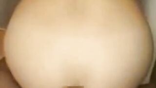 Japanese Brunette Assjob: Amateur Butt Rubs Cock Until Cumshot
