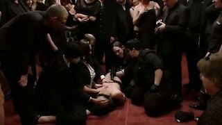 Jessie Cox Blindfolded Tape Bondage Public Gangbang & Deep Anal Spanking
