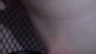 German Amateur Threesome: Two Women Suck Cock on Fishnets