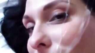 Real Amateur MILF Deepthroats Young Guy And Sucks Cock In Bed