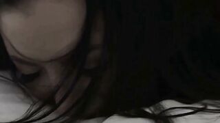 Lydia Deepthroats Cock In Tight Black Lingerie
