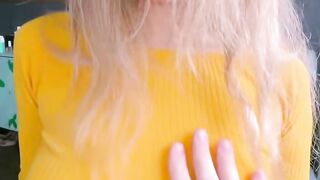 Amateur Blonde Step Sister Deepthroats Cock And Swallows Cum POV