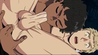 Muscular Dark-Skinned and Blond Studs Share Brown-Haired Lover in Intense Gay Oral Scene