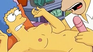 Marge Simpson Cheating Wife Fucked By Husband And Lover