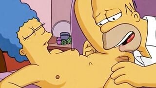 Marge Simpson Cheating Wife Fucked By Husband And Lover