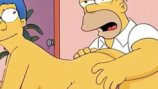 Marge Simpson Cheating Wife Fucked By Husband And Lover