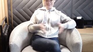 Petite Blonde Lesbian Deepthroats Condom Cock Until Gagging