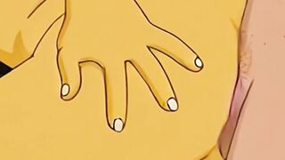 Marge Simpson Cartoon Cheating Wife Fucked By Husband And Lover