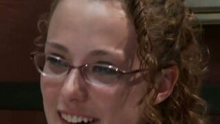 Michelle Redhead Glasses Machine Anal Vaginal Orgasm Session