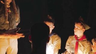 Oliver Lamb Gang-Banged By Naked Scouts At The Campfire