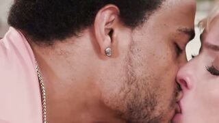 Blake Lovely Deepthroats Big Black Cock Tattooed Shemale Anal Pounding