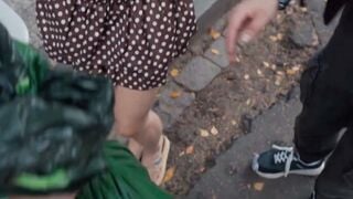 Tattooed Busty Girlfriend Deepthroats Stranger For Cash Cuckold Casting