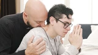Priest Bareback Anal Fuck & Jerk Off in Rectory